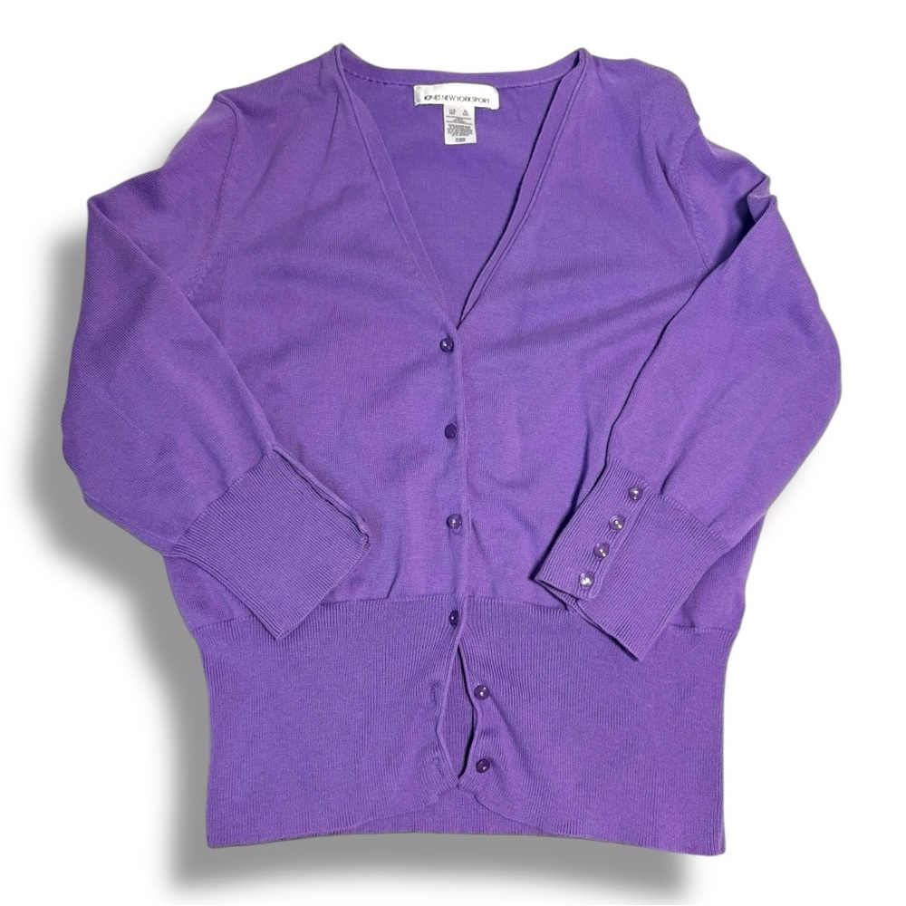 Vintage iPurple Women's Sweater with Diamond Buttons